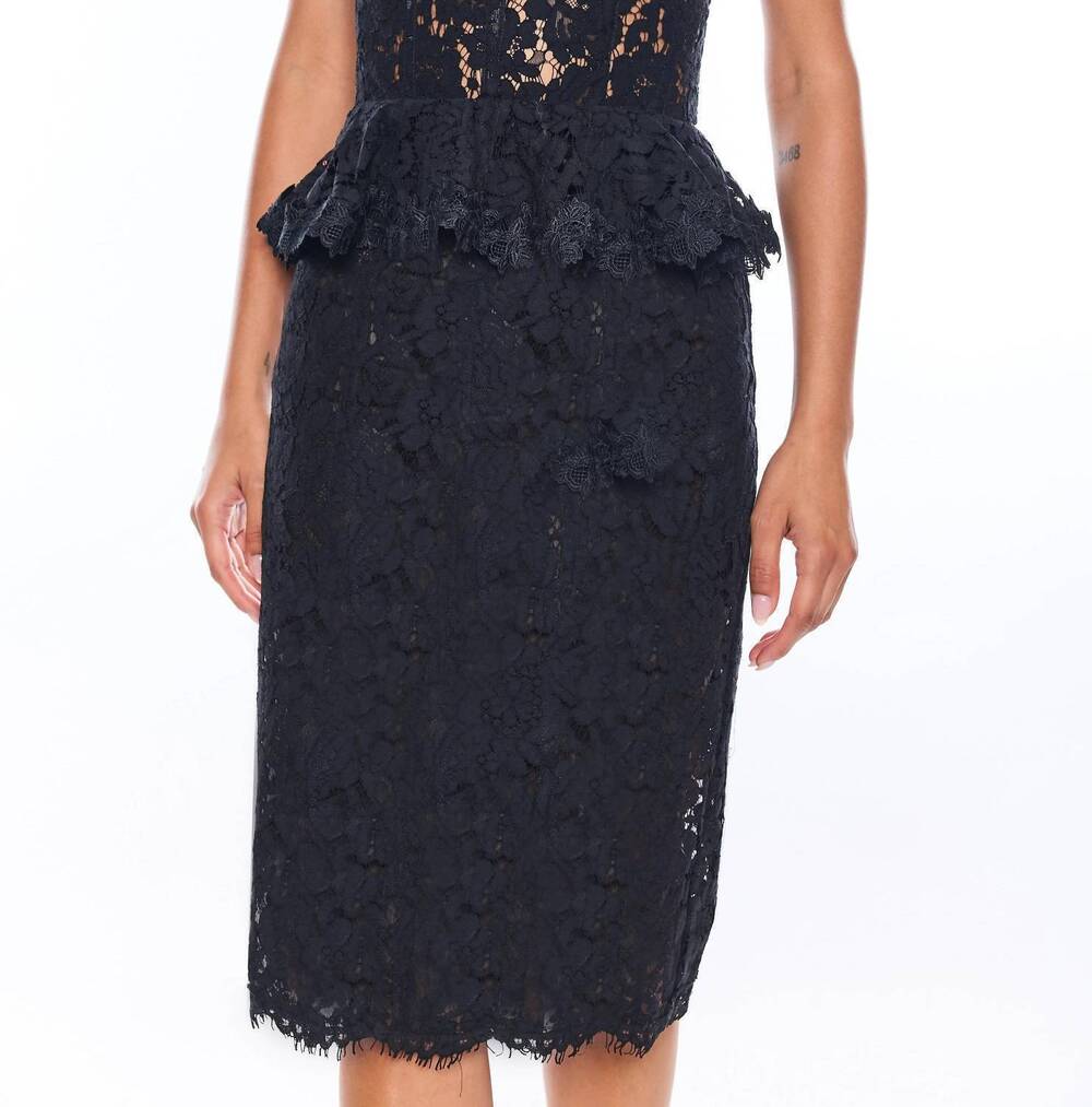 NEW GENERATION LOVE women's angelique mesh lace dress in black